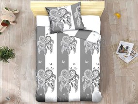 Obliečky z mikrovlákna TIRSO sivo-biele Rozmer obliečky: 2 ks 70 x 90 cm | 200 x 220 cm