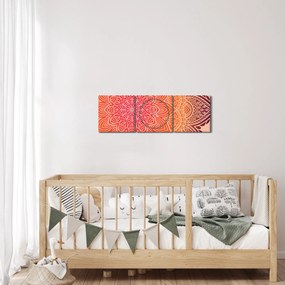 Obraz - Mandala umenia (s hodinami) (90x30 cm)