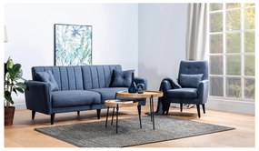 Sedacia súprava Aquamarine (námornícka modrá). Akcia -18%. Vlastná spoľahlivá doprava až k Vám domov. 1101486