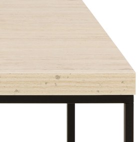 Béžový konferenčný stolík s doskou v dekore mramoru 55x110 cm Barossa – Actona