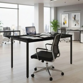 Kuchynský stôl čierny mramor 120 x 60 cm – univerzálny stôl pre 4–5 osôb