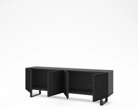 Čierny TV stolík 161x55x35 cm Peta – Marckeric