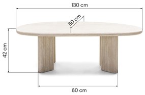 Konferenční stolek Cameron II 130 cm travertin