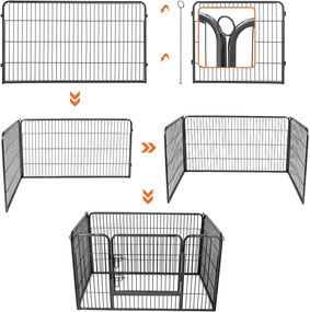 Ohrádka pre zvieratá Liftera 122 cm šedá