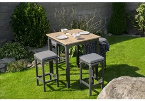 Doppler EXPERT WOOD antracit - záhradná gastro barová súprava 4+1