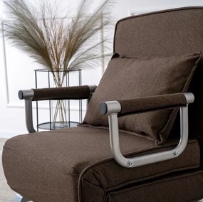 Kreslo pohovka rozkladacia PRATO hnedá - vintino.sk