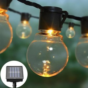 BERGE Solárna lampa 5m + 20 žiaroviek Garden Solar IP44 Vonkajšie
