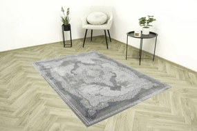Koberec Allora Plus B827B ornament, sivý
