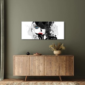 Obraz - Tajomná žena (120x50 cm)