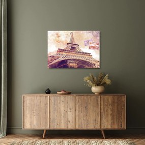 Sklenený obraz - Pohľad z Paríža (70x50 cm)