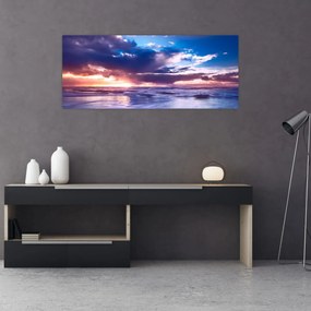 Obraz - Západ slnka pri mori (120x50 cm)