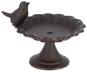 Napájadlo pre vtáky na nohe Milly, 14x19 cm, liatina, hnedá