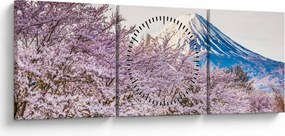 Obraz - Japonsko na jar (s hodinami) (90x30 cm)