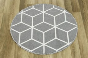 Protišmykový koberec Cubes 19 svetlosivý