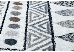 Detský kusový koberec Pre indiánov krémovo biely 120x170cm