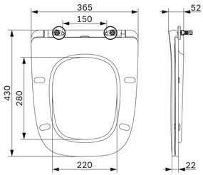 Toaletné sedadlo AM.PM X-Joy CXA7851WH s Microliftom, biele