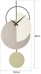Nástěnné kovové hodiny Madeco vícebarevné