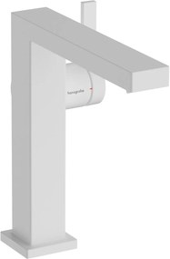 Hansgrohe Tecturis E, páková umývadlová batéria 150 Fine CoolStart EcoSmart+ s odtokovou garnitúrou Push-Open, biela matná, HAN-73040700
