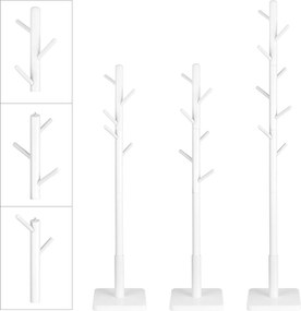 Stojanový vešiak s 8 háčikmi, biely