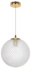 Závesne svietidlo Cannes, 1x číre sklenené tienidlo (fi 25 cm), G