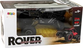 LEAN Toys RC Rover 1:16 diaľkovo ovládané čierne auto