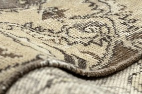 Ručne tkaný vlnený koberec Vintage 10311 rám / ornament, béžový