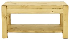 Moderný drevený konferenčný stolík s poličkou 100x50x45 cm