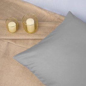 SATÉNOVÉ OBLIEČKY SATINLOVE CLASSIC 180X200 CM, 2KS 70X80 CM SIVÉ