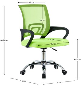 Kondela Kancelárska stolička, zelená/čierna, DEX 4 NEW