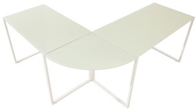 Rohový písací stôl Big Deal biela biela