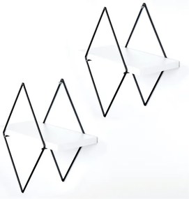 SADA 2x Nástenná polica biela