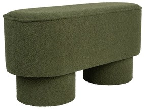 Zelená lavica z textílie buklé Marcos – White Label