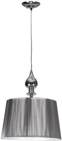 Candellux Strieborný závesný luster Gillenia pre žiarovku E27 31-07155
