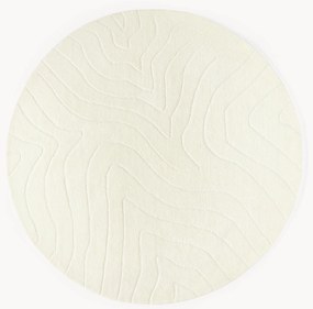 Okrúhly ručne tuftovaný vlnený koberec Aaron