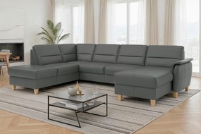 XXXLutz SEDACIA SÚPRAVA, textil, koža, antracitová Sit & More - Sedačky - 00014403326B
