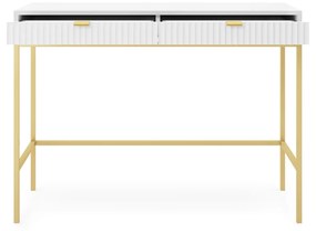 Toaletný stolík Nova 104 cm biely/zlatý