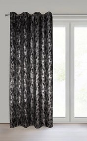 ZATEMŇOVACÍ ZÁVES NA KRÚŽKOCH ELISE 140X250 CM ČIERNA