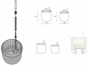 Plastia Samozavlažovací kvetináč Tolita Air hnedý, priemer 19 cm, pr. 19 cm
