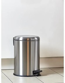 WENKO 22704100 - Elegantný kôš LEMAN 30,5 x 44 cm, nehrdzavejúca oceľ, satinovaný povrch, čierny