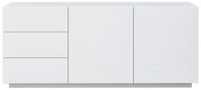 Komoda Asha 167 cm na sokli - biely mat