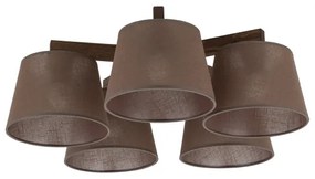 Brilagi - Prisadený luster LATTE 5xE27/15W/230V borovica/hnedá