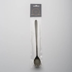 Latte lyžička so srdiečkom PVD sivá - Love Cutlery (116624)