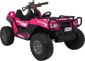 Ramiz Elektrická bugina PROSPECTOR STRONG pre deti ružová + pohon 4x4 + diaľkové ovládanie