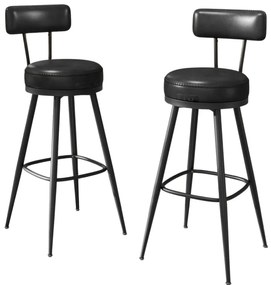 Sada 2 ks barových židlí Vasagle Ekho Lerry černá
