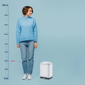 Kela Pedálový odpadkový kôš DAVINO 12 l, biela