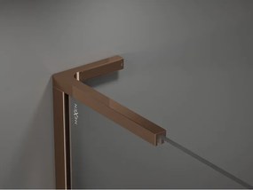 Mexen Velar L, sprchový kút s posuvnými dverami 100 x 80 cm, 8mm číre sklo, ružové zlato, 871-100-080-03-60