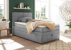 XXXLutz BOXSPRINGOVÁ POSTEĽ, 120/200 cm, svetlosivá MID.YOU - Online Only spálne - 002220032502