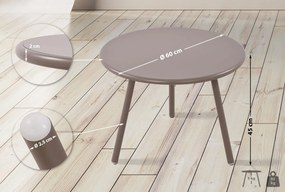 Konferenčný stolík Minot - v45 x Ø60 cm - Taupe