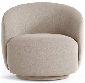 Svetlohnedé otočné ženilkové kreslo Letizia – Micadoni