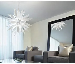 Ideal Lux - LED Luster na lanku LEAVES 12xG9/3W/230V pr. 80 cm biela